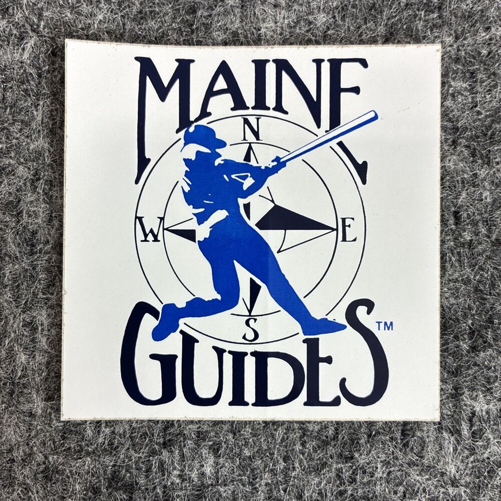 Vintage Maine Guides Baseball Decal Sticker NOS Minor League MiLB Logo